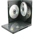 Hårdplast DVD-fodral för 4 skivor, svart, 5-pack