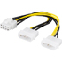 Deltaco, Adapterkabel 2xMolex 4-pin till 8-pin PCI-Express 30 cm Deltaco, Adapterkabel 2xMolex 4-pin till 8-pin PCI-Express 30 cm