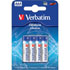 Verbatim batterier, AAA(LR03), 4-pack, Alkaline, 1,5 V Verbatim batterier, AAA(LR03), 4-pack, Alkaline, 1,5 V